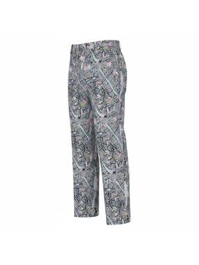 Fendi Easy Pants Silk All Over Print Gray